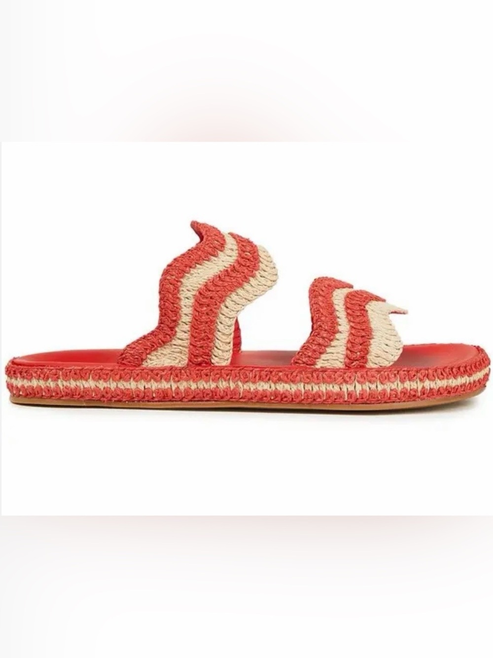 **ZIMMERMANN** Wavy Red Slide Sandal